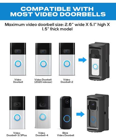 ZHANDEYUA Anti-Theft Video Doorbell Mount - Black - Buy Online on SooperMarket.com