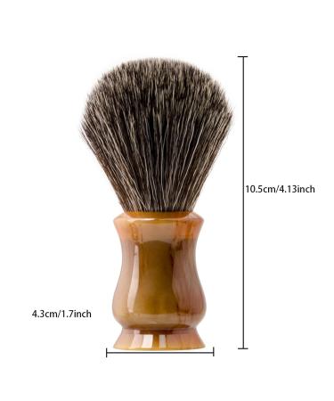 Magidal Handmade Ergonomic Razor Brush - Soft Shaving Cream Brush for Beard Grooming - High-Quality Brown Shaving Brush for Men - Buy Online on SooperMarket.com