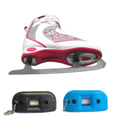 Ingjia 2PCs Slice Sleit shoes manual ice skating skating ice skating shoes sharpen ice skating razor -sharp tool ice skating sharpener with portable bag for ice hockey