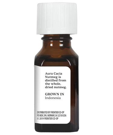 Aura Cacia Pure Nutmeg Essential Oil 0.5 fl. oz | Myristica Fragrans - Aromatherapy & Wellness - Buy Online on SooperMarket.com