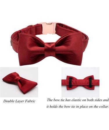 Lionet Paws XL Dog Collar with Removable Fly - Comfortable Silk Christmas Collar for Large Dogs (40-66cm) - Red 1 Pack - Buy Online on SooperMarket.com