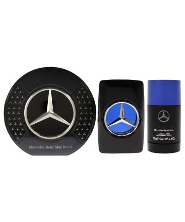 Mercedes-Benz Intense Gift Set Perfumes for Men - Includes 2.7 oz Eau de Toilette Spray and 2.6 oz Deodorant Stick - Woody Scent - Opens with Notes of Pear - Evokes Power and Sensuality - 2 pc 6 Fl Oz (Pack of 1)