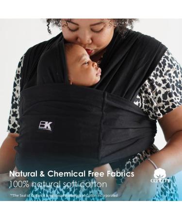 Baby K'tan Original Baby Wrap Carrier - Black, Medium Size for Women 10-14 & Men 39-42 - No Rings or Buckles - Carry Newborn up to 35 lbs - Buy Online on SooperMarket.com