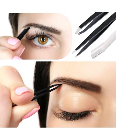 3-in-1 Eyebrow Tweezers Set for Women and Men - Slant, Pointed, and Razor Included - Buy Online on SooperMarket.com