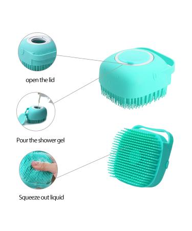 ELEGX Pet Grooming Bath Massage Brush with Soap Dispenser - Yellow - Buy Online on SooperMarket.com