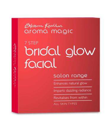 Aroma Magic Bridal Glow Facial Kit | Single Use | 7 in 1 Natural Face Set for Women | with Extract of Turmeric & Orange | Cleansing & Moisturizing Skincare Kit