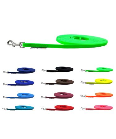 Towline biothane dog leash small dogs 9mm 3m / 10m / 15m dog leash Bothane (1m without hand loop neon green) 1m without hand loop neon green
