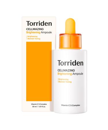 Torriden CELLMAZING Vita C Ampoule 1.01 fl. Oz | Refining Sagging Pores and Skin Texture with 5D Vitamin C a Seaweed Complex and Panthenol | Korean Skin Care