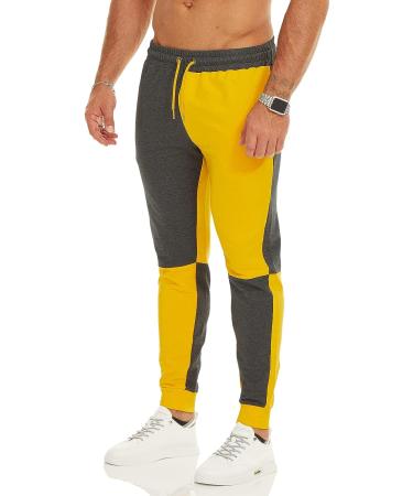 Ouber Men's Stylish Athletic Sweatpants - Yellow X-Large - Buy Online on SooperMarket.com