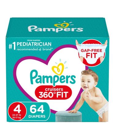 Pampers Cruisers 360 Diapers Size 4 64 Count Size 4 (64 Count)