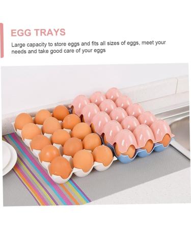 OSALADI 6 Pcs Egg Storage Box Eggs Multi- Grid Egg Boxes Egg Holder Tray Egg Container Refrigerator Egg Tray - Buy Online on SooperMarket.com