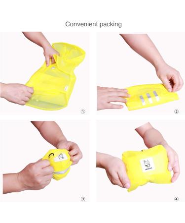 iChoue Packable Dog Raincoat - Lightweight Jacket for Medium Dogs (Yellow, Medium) - Buy Online on SooperMarket.com