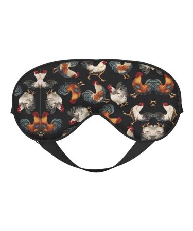 French Roosters Soft Sleep Eye Mask Female Breathable Eye Patch Perfect for Travel and Relaxation