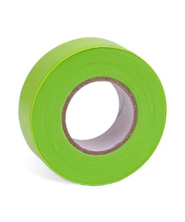 AdirPro 12 Pack Fluorescent Flagging Tape - Multipurpose Neon Marking Tape - Great Visual Labeling & Tagging for Home & Workplace Use (Fluorescent Lime 150 feet) Fluorescent Lime 150 feet