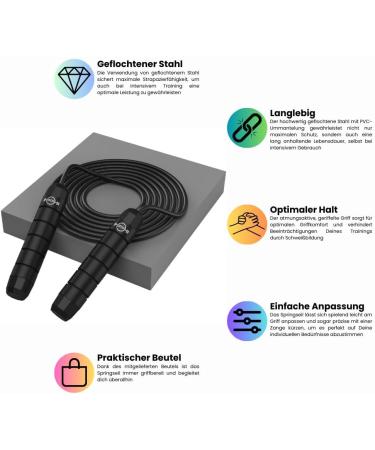 Buy BMP Fitness Skipping Rope for Adults - Adjustable Steel Speed Rope for Endurance Boxing & Fitness | International Shipping - Buy Online on SooperMarket.com