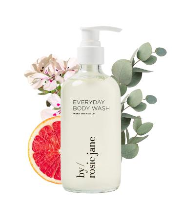 By Rosie Jane Wake Up Everyday Body Wash - Lightly Scented Body Wash with Lemon Verbena Grapefruit Geranium & Eucalyptus - All Skin Types - Hydrating & Soothing Body Wash for Women (236ml) Body Wash - Wake the F*ck Up (Grapefruit)