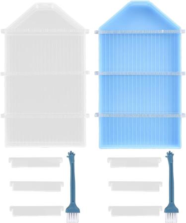 Bead Sorting Trays Diamond DIY Tools | Paint Mixing Trays for Kids & Students | Classroom Art Craft Plastic Pallet (Transparent) - Buy Online on SooperMarket.com