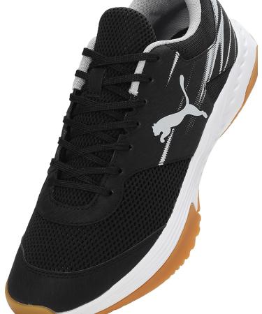 PUMA Men's Varion II Indoor Sneakers - 40.5 EU Black Gray Yellow Blaze - International Shipping Available - Buy Online on SooperMarket.com