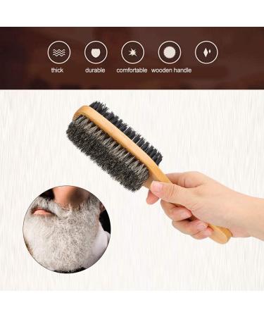 Ankroyu Double-Sided Beard Brush Set | Wooden Handle & Face Hair Trim Brush for Men | Perfect for Grooming & Bar Cleaning - Buy Online on SooperMarket.com