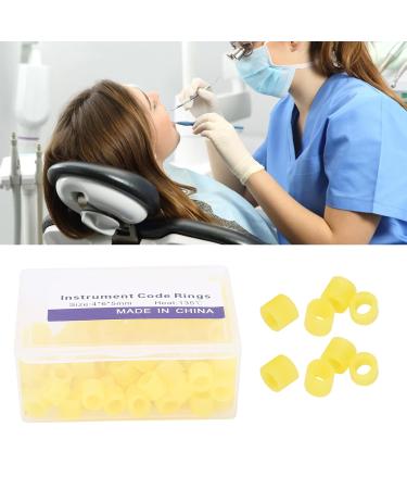 100 Non-Toxic Silicone Dental Color Code Rings - Yellow Orthodontic Instrument Bands for Easy Identification - Buy Online on SooperMarket.com