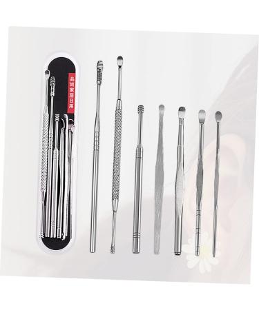 7-Piece Stainless Steel Ear Cleaning Tools Set - Ear Care Kit for Gentle Ear Cleaning and Nursing - Buy Online on SooperMarket.com