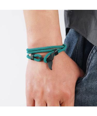 Shop OralGos Multilayer Milan Viking Bracelet & Whale Tail Bracelet for Men | Beach Jewelry in Blue - International Shipping Available - Buy Online on SooperMarket.com