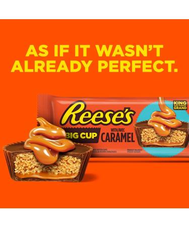 REESE'S Big Cup with Caramel Box Set Holiday Candy Reese's Candy Chocolate Candy Candy for Kids Bulk Bag 79g (Pack of 16) - Buy Online on SooperMarket.com