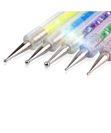 YUECI Double Ended Nail Liner Pen Kit - 5-Part Multi-Color Nail Art Tools for UV Gel & Acrylic Designs - Professional Nail Dotting Pen Accessories - Buy Online on SooperMarket.com