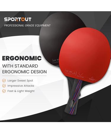 Sportout Ping Pong Paddle - Professional Table Tennis Racket with Case | For Advanced Training and Tournament Play - Buy Online on SooperMarket.com
