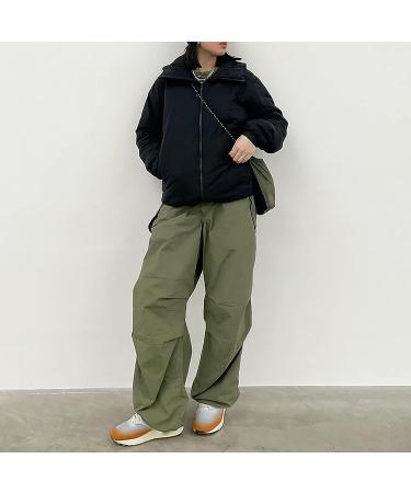 Gufesf Women's Y2K Cargo Pants Baggy Low Waist Wide Leg Streetwear with Big Pockets - Ak-a-green Small - Buy Online on SooperMarket.com