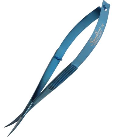 Sandbros Cuticle Scissors Extra Fine Nail Scissors Cuticle Trimmer Fine Pointed Tip for Dry Dead Skin Skin Care Eyebrow Eyelash Trim Nail and Dry Skin Blue Curved. Half Black Curved - Buy Online on SooperMarket.com