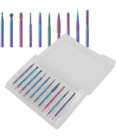 Dekaim Nail Drill Bit Set - 10pcs Tungsten Alloy Nail Drill Bits for Polishing & Manicure/Pedicure Accessories | Type 3 - International Shipping Available - Buy Online on SooperMarket.com