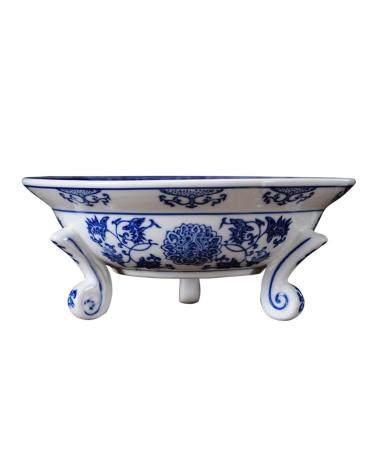 Fruit Basket Bowl Fruit Bowl New Chinese Style Round Ceramic Fruit Plate Home Living Room Kitchen Decoration Retro Porcelain Fruit Dish Candy Bowl Fruit Bowls (Size : C)