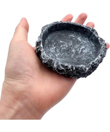 hisunfarm 2 Pcs Reptile Pets Water Dish Worm Rock Bowl Feeder with Feeding Clip for Turtle Gecko Lizard Spider Scorpion Chameleon Small - Buy Online on SooperMarket.com