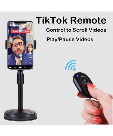 Bluetooth Remote & Page Turner Control for Cellphones/Tablets - Scroll Tiktok Videos, Play/Pause Functions - Andriod 8.0+ and iOS 6.0+ Compatible - Buy Online on SooperMarket.com