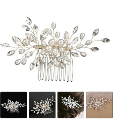 ifundom Bride Hair Comb Lightweight Metal Bride Hair Comb Sparkling Hair Piece Wedding Party Hair Accessory - Buy Online on SooperMarket.com