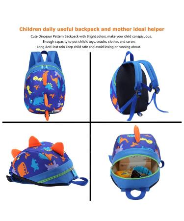DB Dinosaur Toddler mini backpack with leash children Kids baby harness bookbag (Deep Blue) - Buy Online on SooperMarket.com