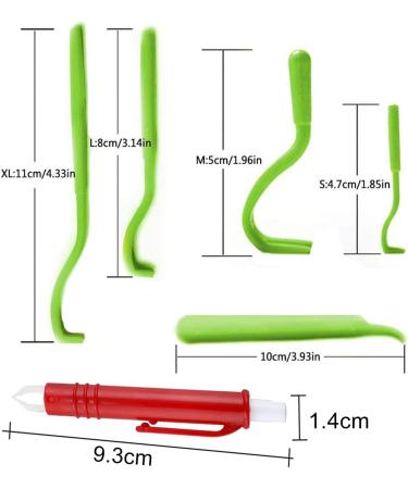 EasyULT 7Pcs Tick Remover Tool Tick Remover Kit with Set of 5 Tick Hook 2 Tick Removal Pen Painlessly Tick Remover for Dogs Cats Humans(Green) Green1 - Buy Online on SooperMarket.com