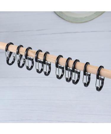 Mini Black Aluminum Carabiner Snap Hook for Fishing/Camping - Outdoor Sports Keychain - Buy Online on SooperMarket.com