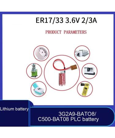 Buy 15 Pack ER17/33 2/3A 3.6V Batteries - 1600mAh PLC Battery for 3G2A9-BAT08 & C500-BAT08 | International Shipping Available - Buy Online on SooperMarket.com