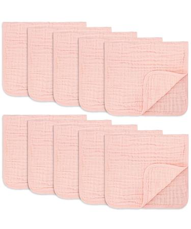 Comfy Cubs Muslin spit towels 6 set large 100% cotton hand washcloth 6 layers extra absorbent and soft (sky blue 10-pack) Sky Blue Pack of 10