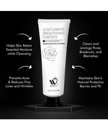 WBM Face Cleanser with Amino Acid - Restorative Facial Cleanser for All Skin Types | 4.2 oz - International Shipping Available - Buy Online on SooperMarket.com
