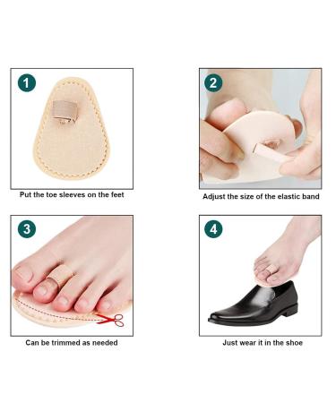 6 Piece Hammer Toe Straightener Set - Toe Splint for Crooked, Overlapping Toes & Corn Removers - Khaki, One Size - Buy Online on SooperMarket.com