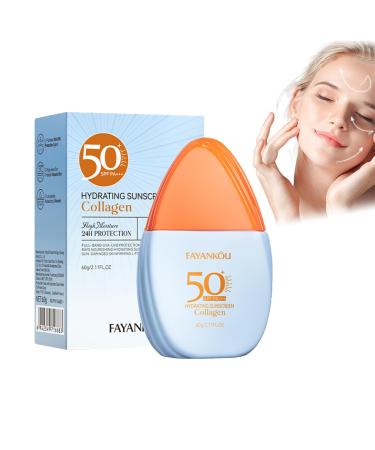 Sun Cream SPF 50 SPF 50 Face Moisturiser Face Sun Cream SPF 50 with Nicotinamide and Collagen Sunscreen SPF 50 Face Protection UVA & UVB & Non Greasy for Sunscreen Black and Prevent Sunburn