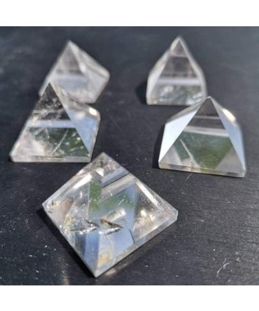 Natural Clear Quartz Crystal Stone Transparent Crystal Pyramid 2cm Stone Mineral Specimen - Buy Online on SooperMarket.com