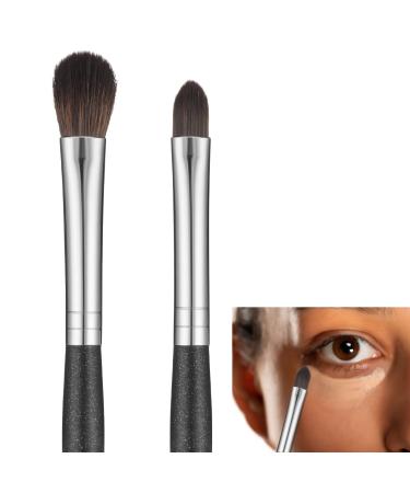 2 Pieces Concealer Makeup Brush Set Concealer Brush for Under Eyes Synthetic Eyeshadow Brush for Women Girls Applying Cream Powder Blending Concealing 2 Styles