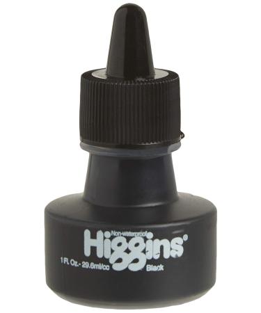 Higgins Pigmented Drawing Ink, Black, 1 Ounce Bottle (44021)