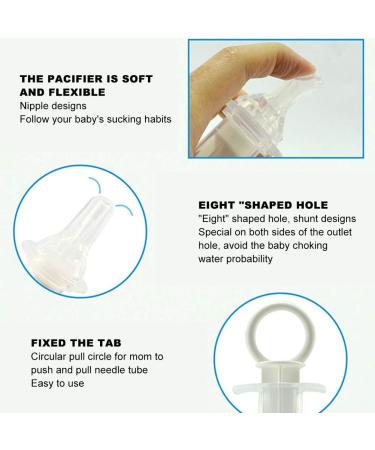 Baby Medicine Dispenser Nipple Designs Simple To Operation Diversion Design Reduce Choking Silicone Soft Safe Medicine Pacifier for Infant Feeding - Buy Online on SooperMarket.com