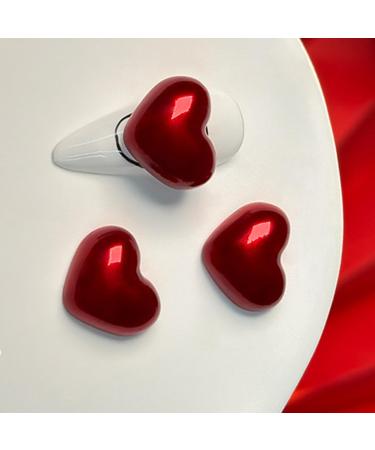 Love New Year Nail Crystal Heart Nail Art Plush Heart Nail Art Decoration DIY Nail Supplies For Girl Crystal Heart Nail Art Love Nail Plush Heart Nail Art Decor Multi-Color