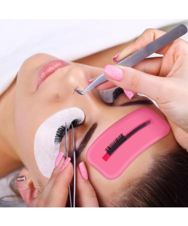 4-Piece Silicone Lash Pad Set for Eyelash Extensions | Pink & Transparent | Reusable Gasket Pallet for Loose False Lashes - Women's Lash Extension Supplies - Buy Online on SooperMarket.com